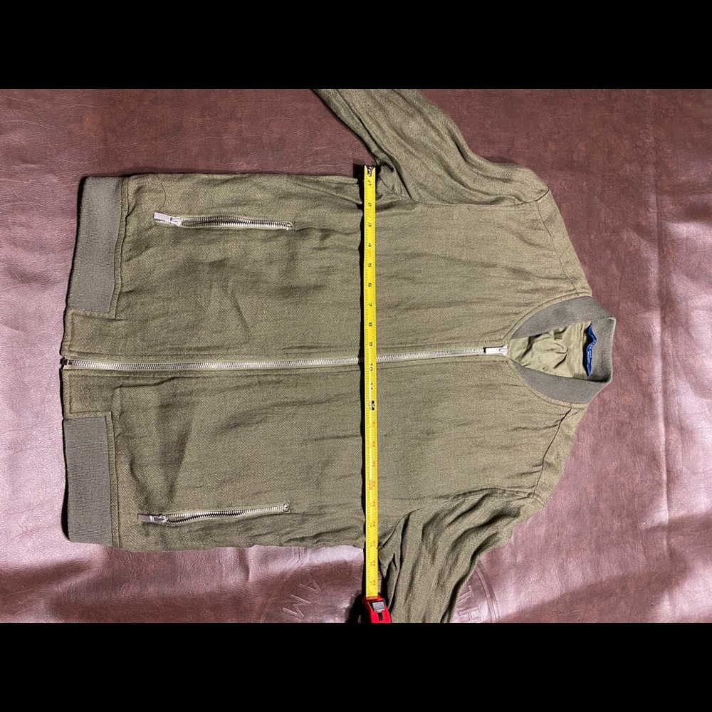 Zara linen bomber jacket